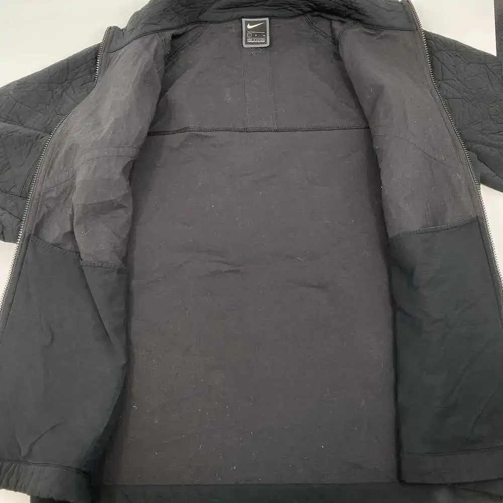 Nike Black Zip-Up Athletic Jacket | Regular L Lightweight Polyester